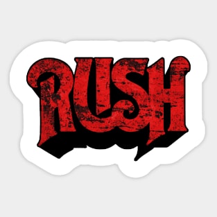 Red texture rush vintage Sticker